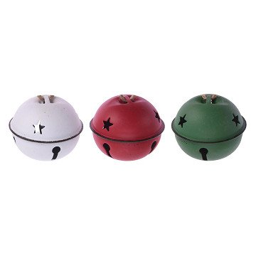 Set of Colored Christmas Bells, 6 pcs.