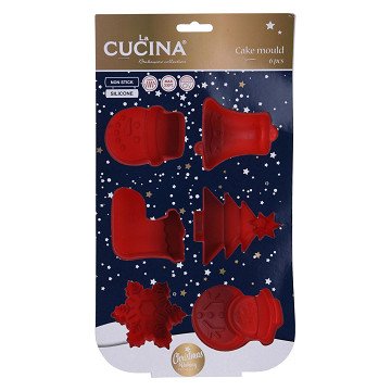 Cake Baking Tin Christmas, 6 pcs.