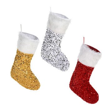 Christmas stocking with sequins