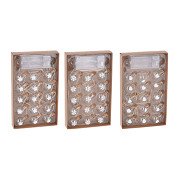 Wire garland with 15 Christmas balls LED Warm White