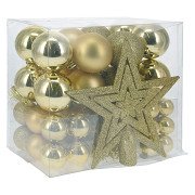 Christmas Balls Set with Peak Gold, 54pcs.