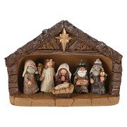 Nativity scene, 7 parts.