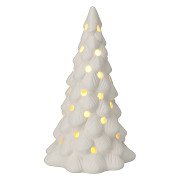 Porcelain Christmas tree with LED, Set of 6 pieces