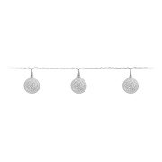 String of lights with raffia balls, 150cm