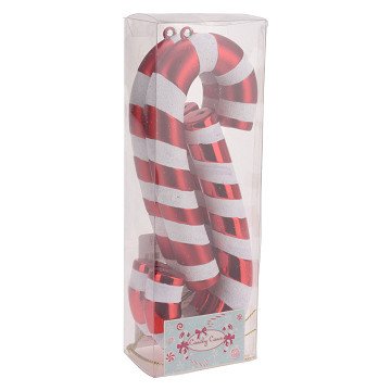 Christmas Hanger Candy Cane Red 17cm, 4 pcs.