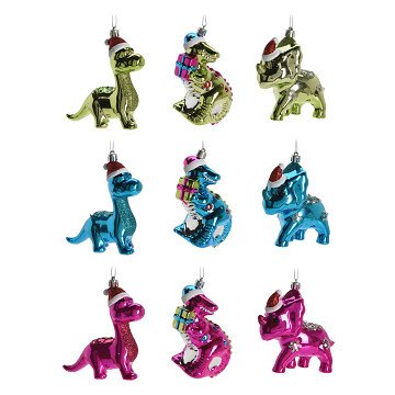 Dinosaur Christmas pendant, 27 pcs.