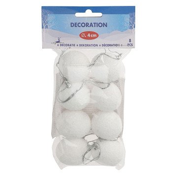 Decoration Snowballs, 8pcs.