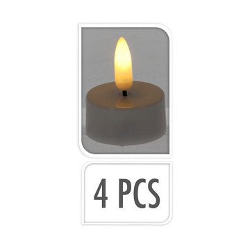 Tea Light Set White, 4 pcs.