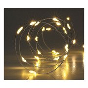 Silver wire 40Led Warm White, 195cm