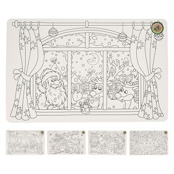 Placemat Christmas Coloring Page, Set of 12 pieces