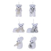 Christmas pendant Winter animals, Set of 24