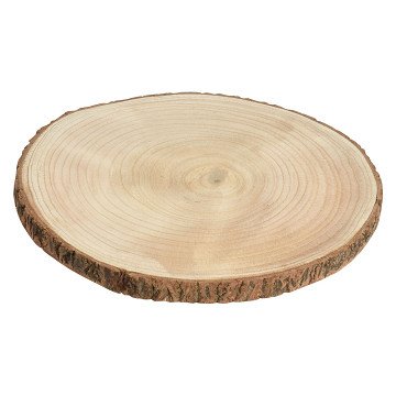 Tree disc with bark, 25x2cm