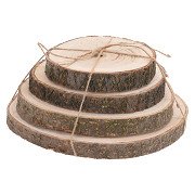 Tree disc with bark natural, 4 pcs.