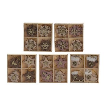 Wooden Hanging Decoration Set, 8pcs.