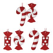 Christmas Hangers Felt Candy, Set of 12