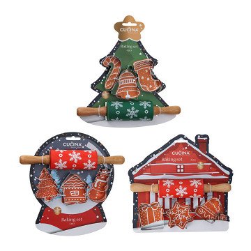 Backset Weihnachtsdesign, 4-teilig.