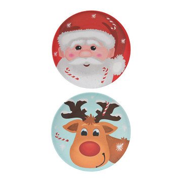 Melamine Children's Plate with Christmas Print