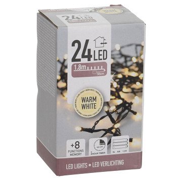LED lighting 24 Warm White, 180cm