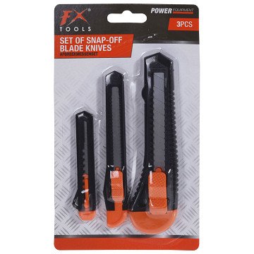 Snap-off knife, set of 3