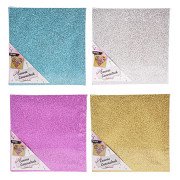 Glitzernde Leinwand, 15 x 15 cm, 12er-Set