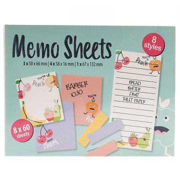 Sticky notes, 8 x 60 sheets