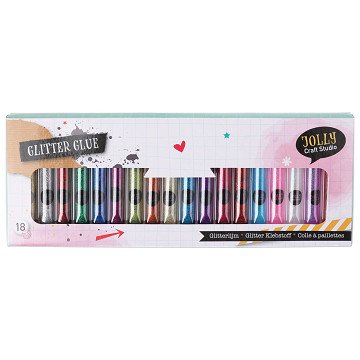 Glitter glue, 18 pcs.