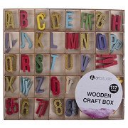 Wooden Letters Colored, 117pcs.