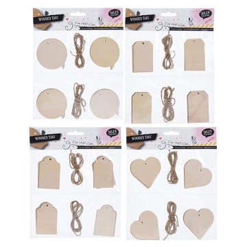 Labels Wood, 8 pcs.
