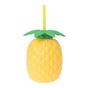 Children's cup with straw pineapple