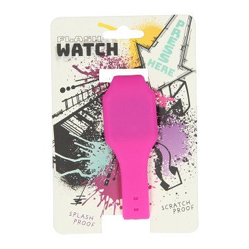 Silicone Digital Kids Watch Pink