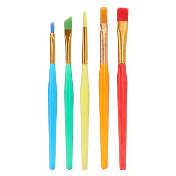 Set Platte Penselen, 5st.