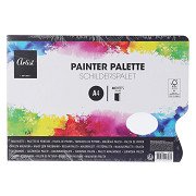 Malerpalette Papier A4, 40 Blatt