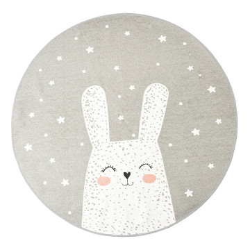 Round Rabbit Rug, 120cm