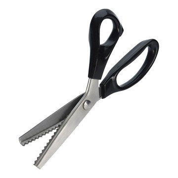Scissors with serrated function black