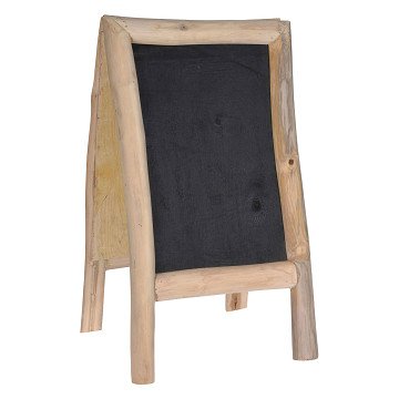 Standing Teak Wood Blackboard, 70x40cm