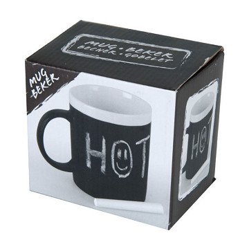 Becher Kreidetafel und 2 Kreiden