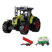 Traktor-Muldenkipper mit zwei Anhängern