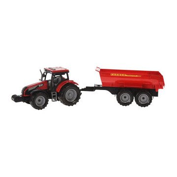 Tractor met Aanhanger Rood