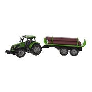 Tractor with Tree Trunk Trailer