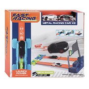 Car Racetrack Competition Playset with 2 Cars