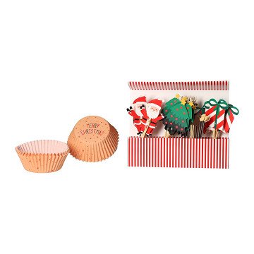 Cakevorm Set Kerst Design, 48dlg.