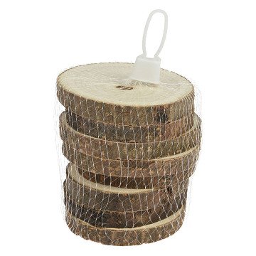 Wooden Tree Disc Coasters, 8 pcs.