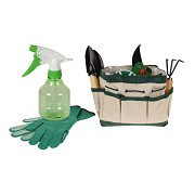 Garden tool set in bag, 8 pieces.