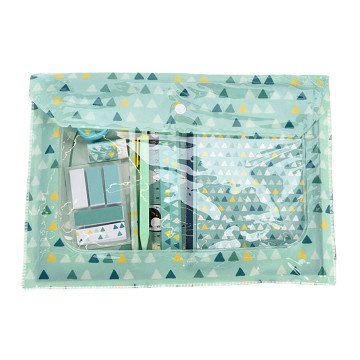 Dino stationery set in case, 9 pieces.