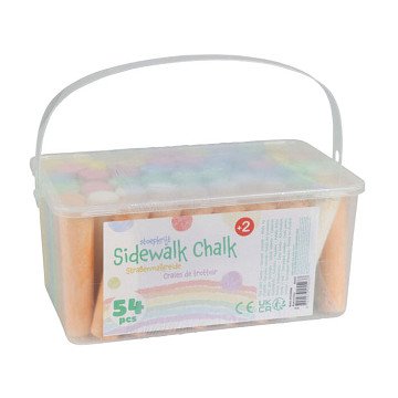 Jumbo Set Sidewalk Chalk in Bucket, 54 pcs.