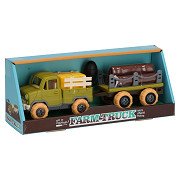 Tractor with Trailer Brown Cart