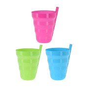 Cup with Straw, Set of 3 pcs.