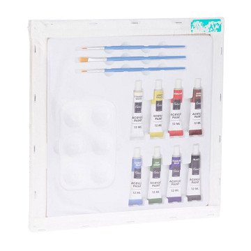 Painting set with canvas, 12 pcs.