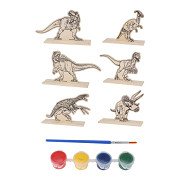 Dino Paint Set Wood, 6 pcs.