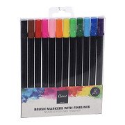 Pinselstift mit Fineliner-Set